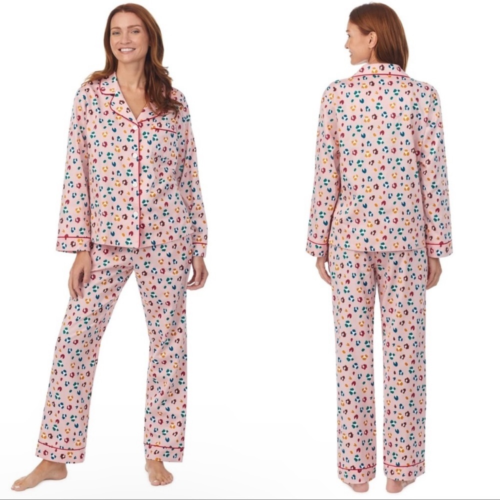 BedHead FIERCE LONG SLEEVE CLASSIC WOVEN COTTON PJ SET Women’s Size Large - Picture 1 of 16